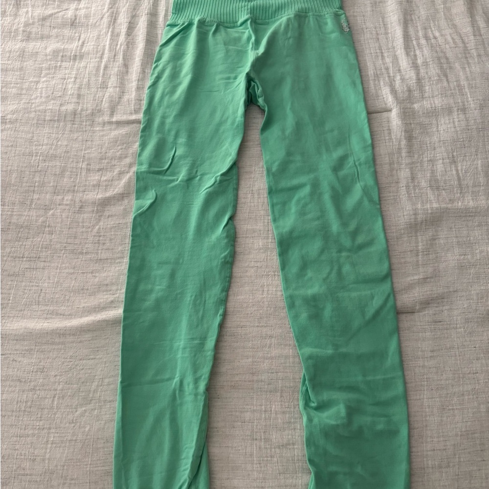 Free People Green High-Waisted Leggings
